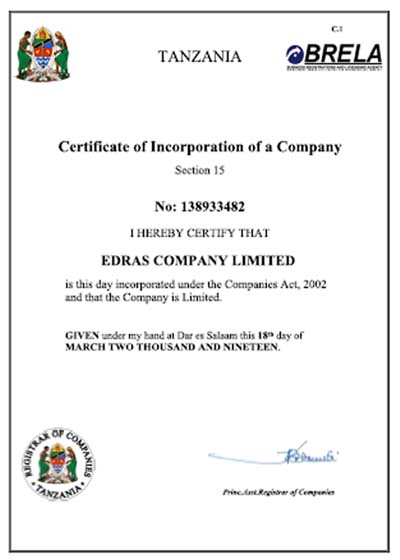 Certificate of Incorporation