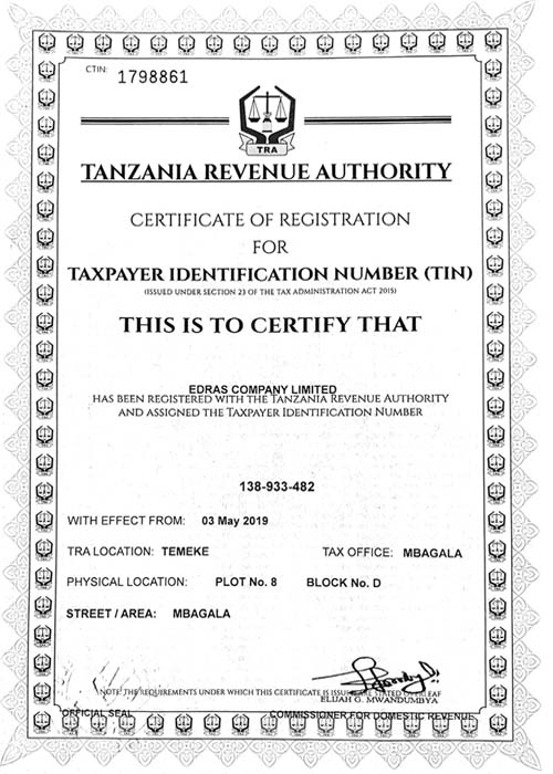 Tax Payer Identification Number